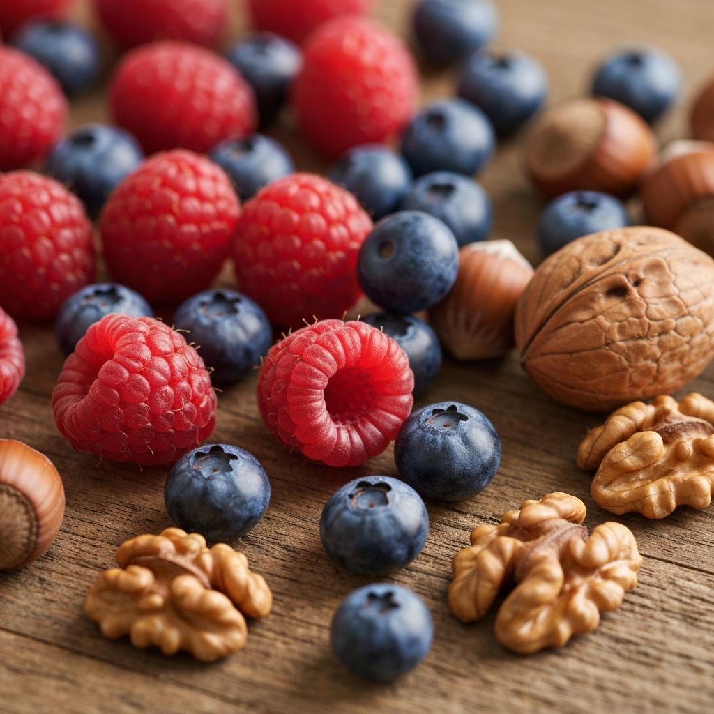 Beeren und Nüsse für natürliche Mikronährstoffe