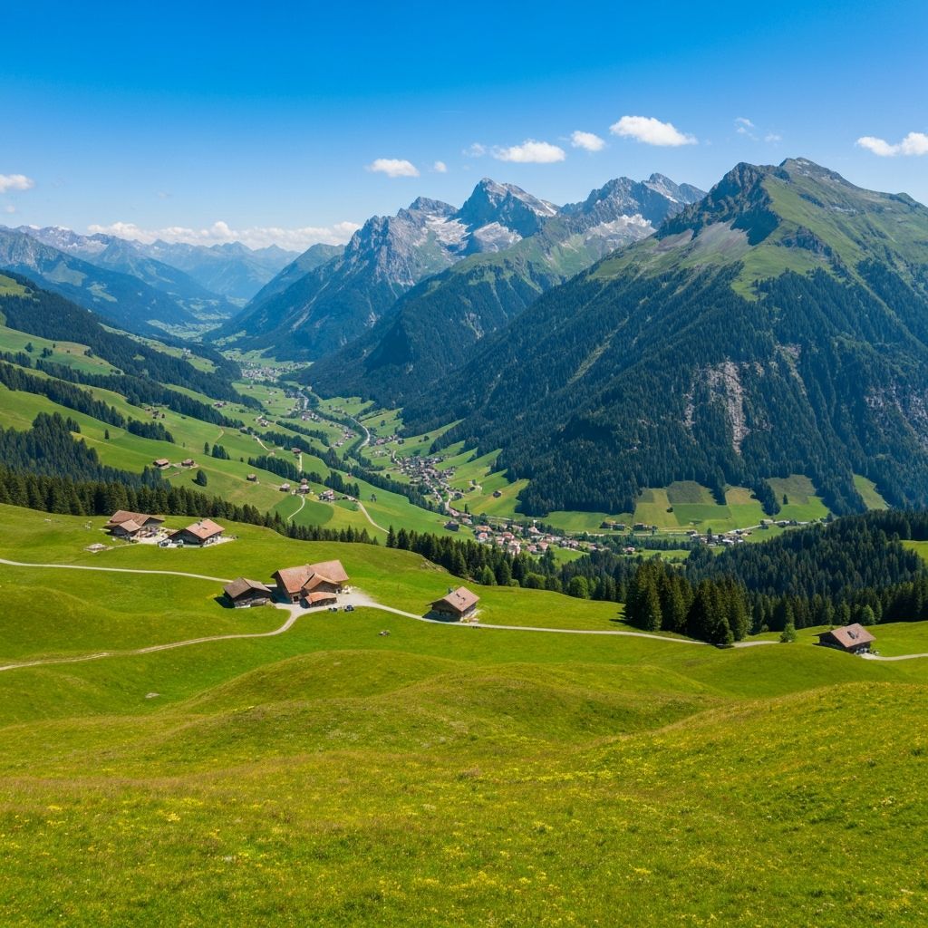 Schweizer Alpine Berglandschaft